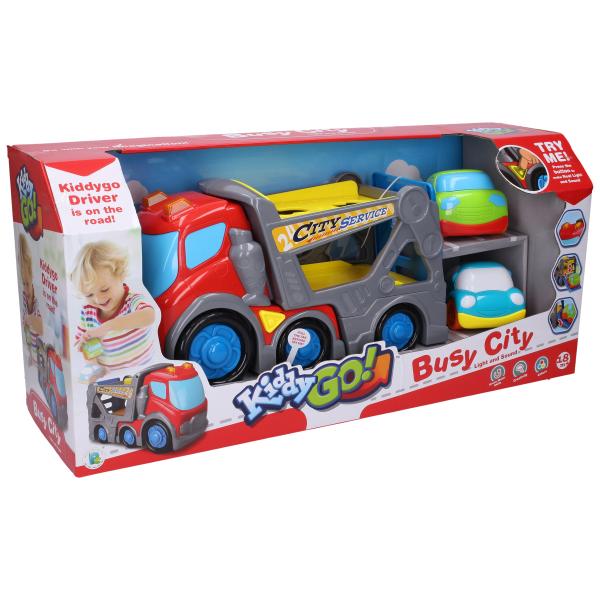 Kiddy Auto odtahovka s efekty 31 cm 2 auta 9 cm