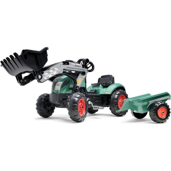 Falk Šlapací traktor 2054ML Farm Lander - Vintage s nakladačem a vlečkou