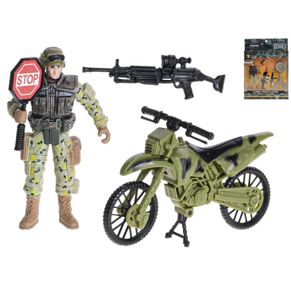 Voják kloubový 10cm stojící s doplňky