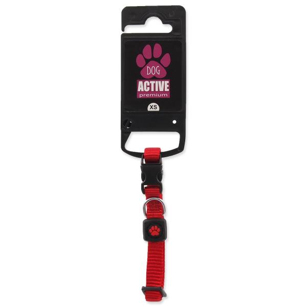 Obojek Active Dog Premium XS červený 1×21-30cm