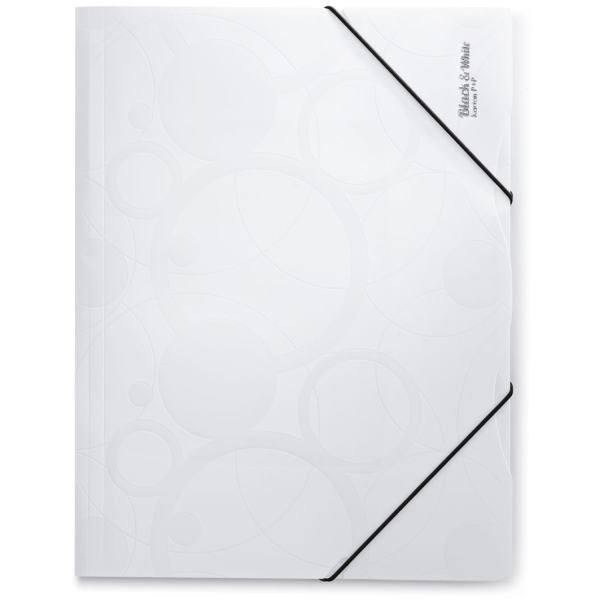 Složka s gumou A4 Black and White bílá