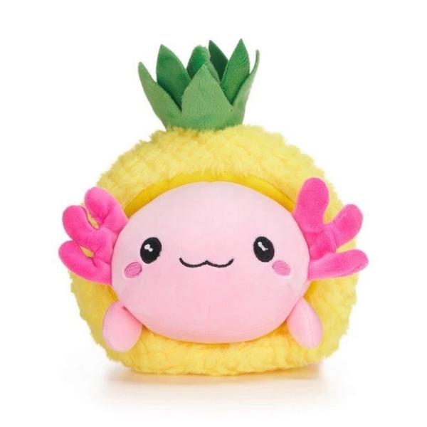 KAWAII FRUITS Axolotl en piña juguete de peluche 25cm