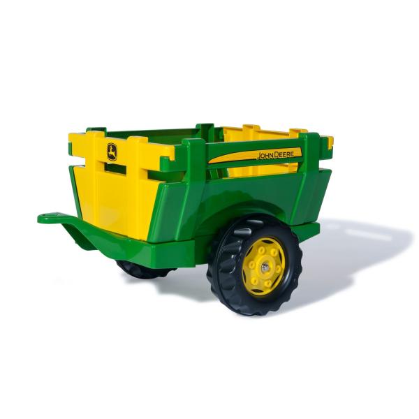 Rollytoys Vlečka za traktor 1-osá "Farm Trailer JD"- zelená