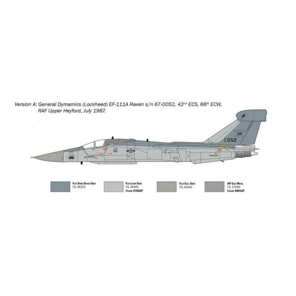 Model Kit letadlo 1235 - EF-111 A Raven (1:72) (obrázek 4)