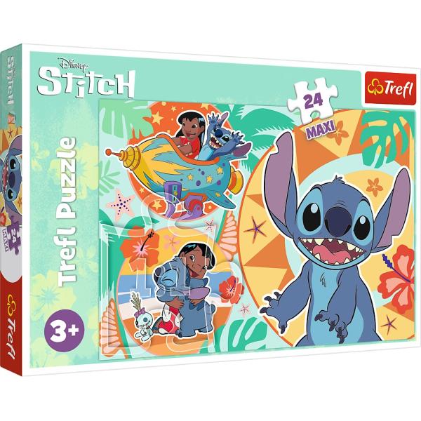 Trefl Puzzle Lilo&Stitch: Šťastný den MAXI 24 dílků