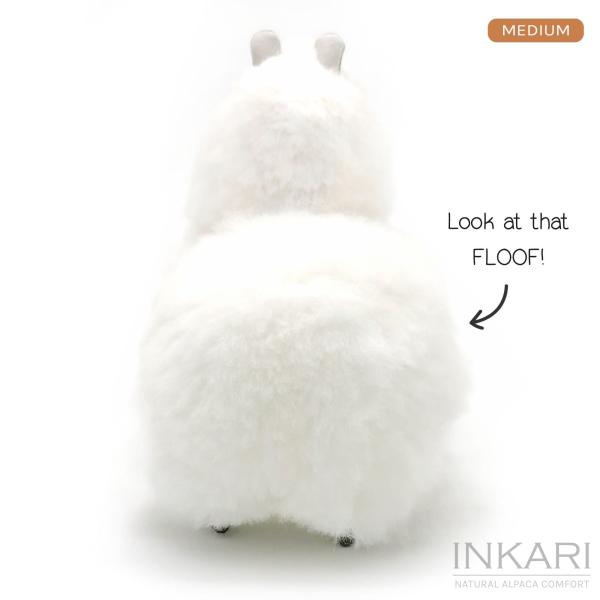 INKARI Plyšová hračka Alpaka Medium Ivory White 32cm (obrázek 5)