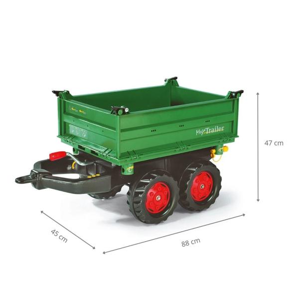 Rollytoys Vlečka se šnekovým vyklápěním do 3 stran 2osá - zelená (obrázek 4)