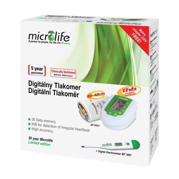 Microlife BP 3AG1 automatický tlakomer s teplomerom MT 3001