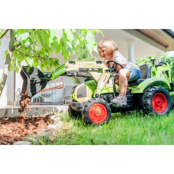 Falk Šlapací traktor velký 2070Y Claas Arion 430 s nakladačem, rýpadlem a vlečkou (obrázek 7)