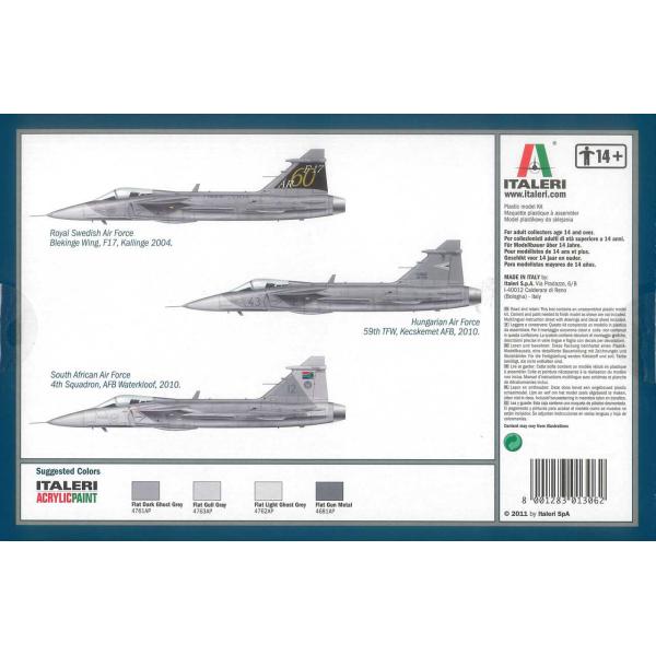 Model Kit letadlo 1306 - JAS 39 GRIPEN (1:72) (obrázek 8)