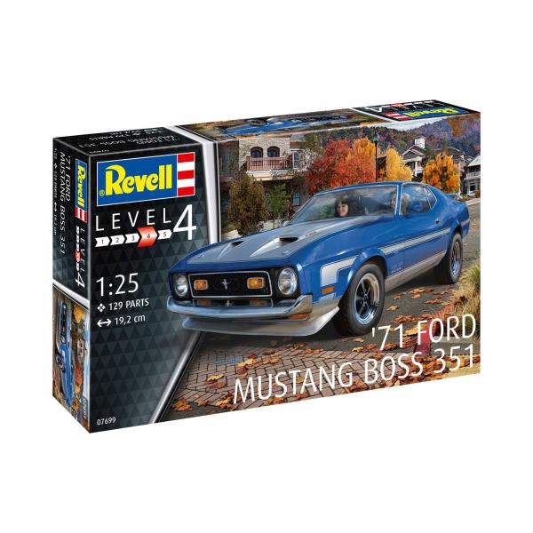 Plastic ModelKit auto 07699 - 71 Ford Mustang Boss 351 (1:25)