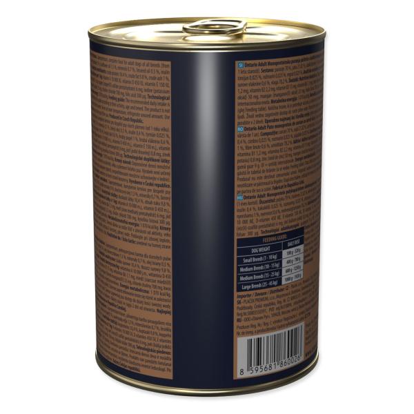 Konzerva Ontario Adult monoprotein krůtí paté s batáty 400g (obrázek 5)