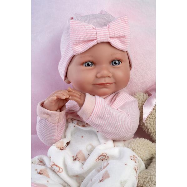 Llorens 73808 NEW BORN holčička - realistická panenka miminko s celovinylovým tělem - 40 (obrázek 4)