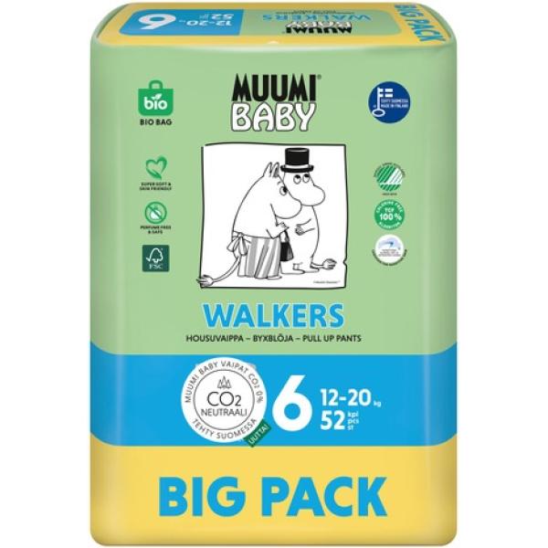 Nohavičky plienkové jednorázové 6 Junior 12-20kg 52ks Baby Muumi