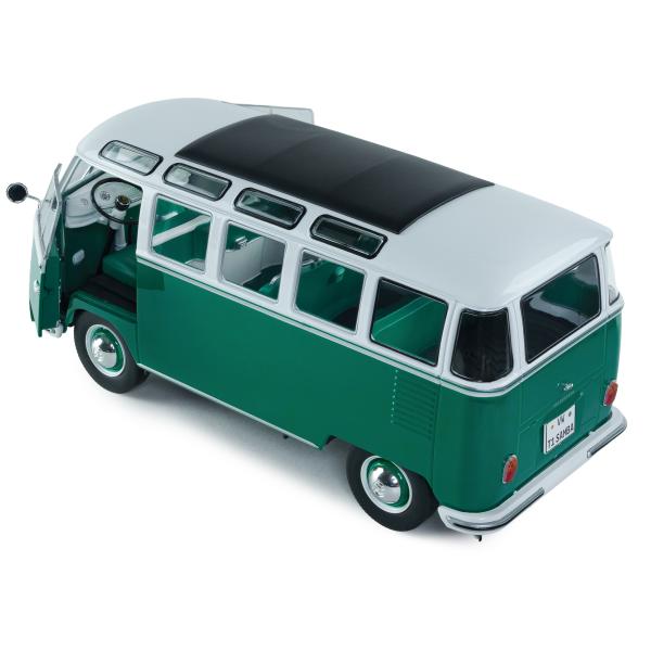 1:18 VOLKSWAGEN T1 SAMBA ZELENÁ / BÍLÁ 1962 - SOLIDO