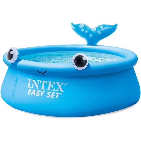 Intex 26102NP – Piscina Fuori Terra Easy Set Rotonda Balena, 880 L, Pvc, Azzurro, 183X51 Cm-image