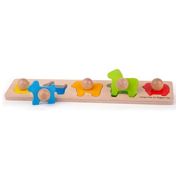 Bigjigs Baby Vkládací puzzle zvířata