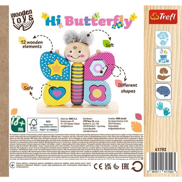 Trefl Dřevěná skládačka Hi Butterfly (obrázek 5)
