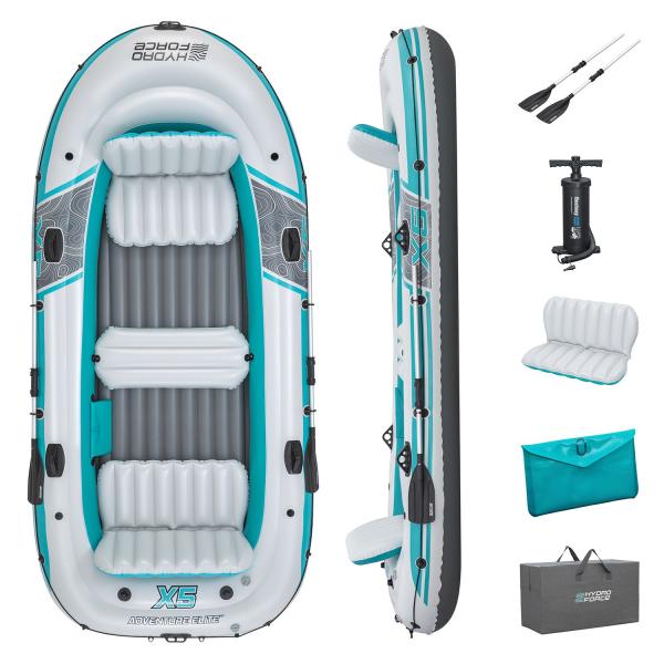 Bestway 65159 Balsa inflable Adventure Elite X5, 364 x 166 x 45 cm
