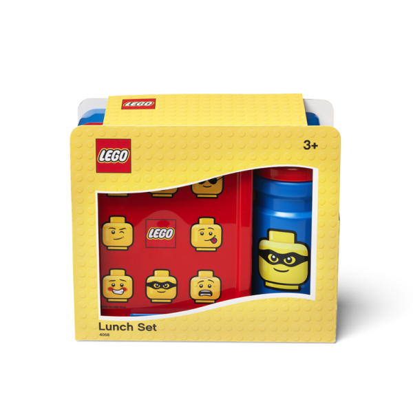 LEGO® ICONIC Classic svačinový set (láhev a box) - červená / modrá