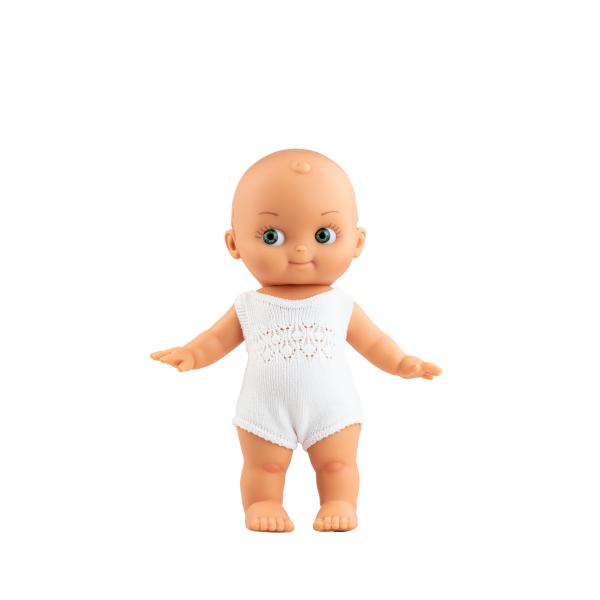 PAOLA REINA Bábätko Mini Panchas v bielom pyžamku 28cm