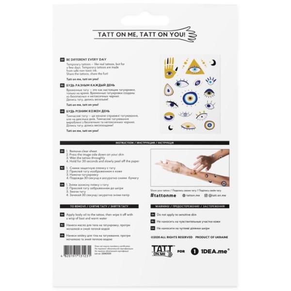 TATTonMe Voděodolné dočasné tetovačky Hypno Eyes mix