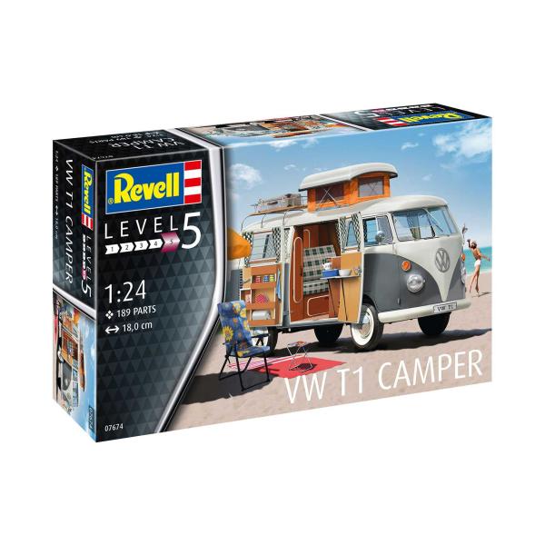 Plastic modelky auto 07674 - VW T1 Camper (1:24)