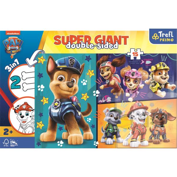 Trefl Puzzle 15 GIANT- Paw Patrol : THE MOVIE