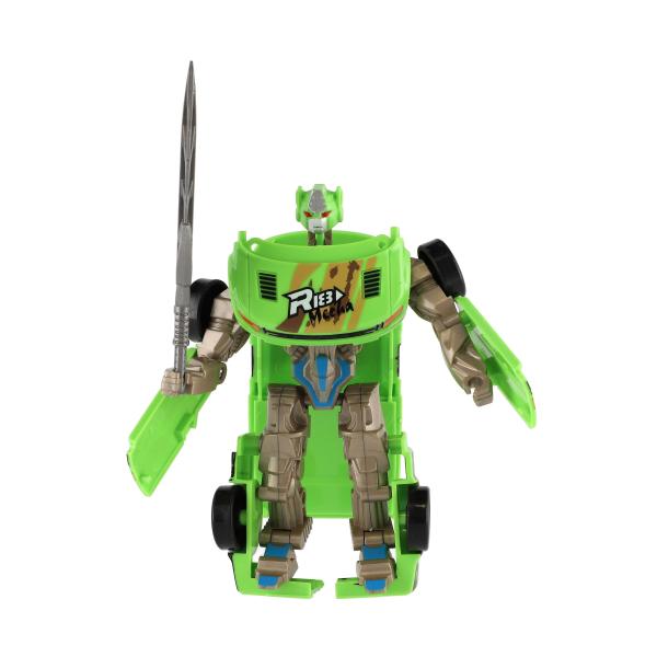Transformer auto/robot plast 14cm zelený, 17x26x6cm