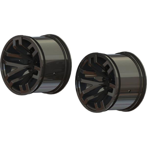 Arrma disk MT 2.8" 14mm hex čierny chróm (2)