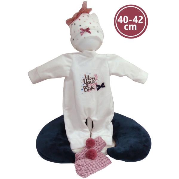 Llorens M740-50P oblečení pro panenku NEW BORN velikost 40-42 cm