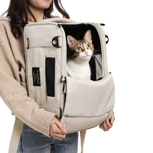 FIKAGO Přepravník pro psy a kočky Truffle Grey (obrázek 4)