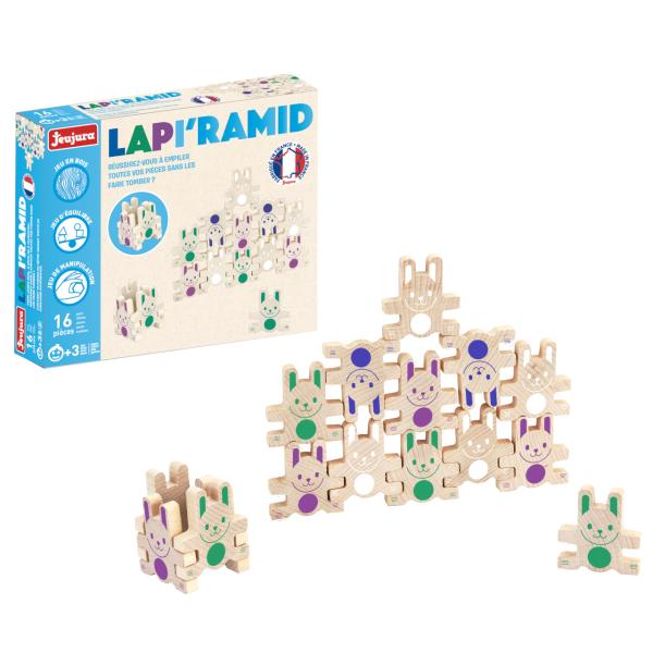 Jeujura Dřevěná motorická hra Lapi’ramid