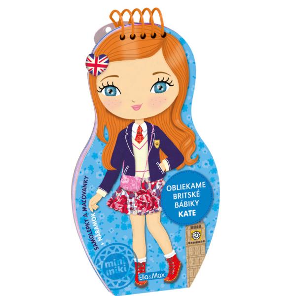 Obliekame britské bábiky KATE – omaľovánky
