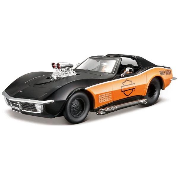 Maisto - Harley-Davidson Custom, 1970 Chevrolet Corvette, 1:24