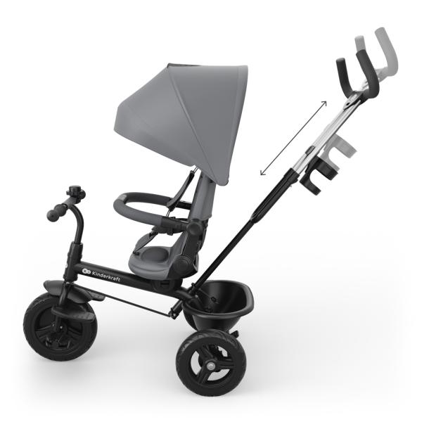 KINDERKRAFT Tříkolka Aston 2 Plus Grey, 9m+ (obrázek 10)