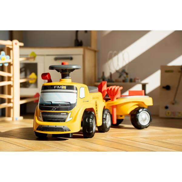 Falk Traktor volvo FMX s volantem, klaksonem a přívěsem