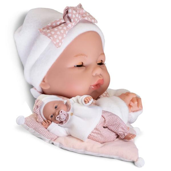 Antonio Juan 14363 BIMBA - mrkající panenka se zvuky a měkkým látkovým tělem - 37 cm