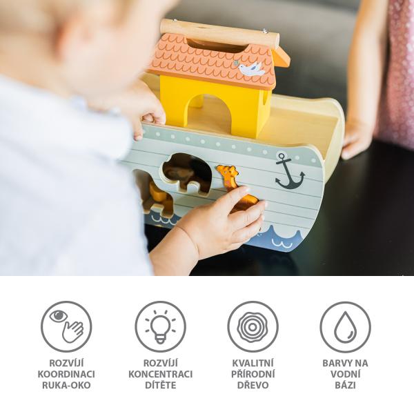 Dřevěná vkládačka archa, Dřevo