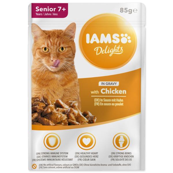 Kapsička IAMS SENIOR - kura v omáčke 85g