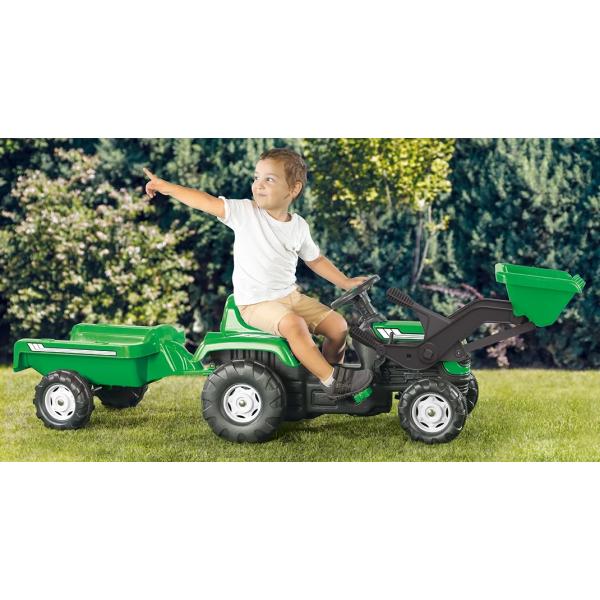 Dolu Šlapací traktor Ranchero velký s vlečkou a nakladačem (obrázek 4)