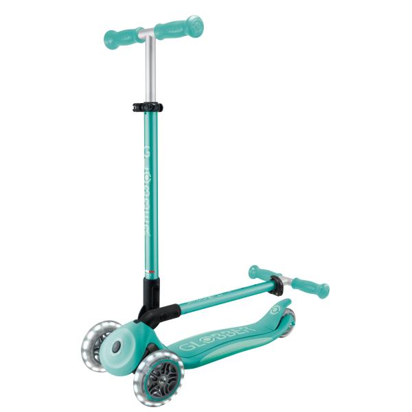 Globber dětská skládací koloběžka Elite Lights Dark Mint (obrázek 6)