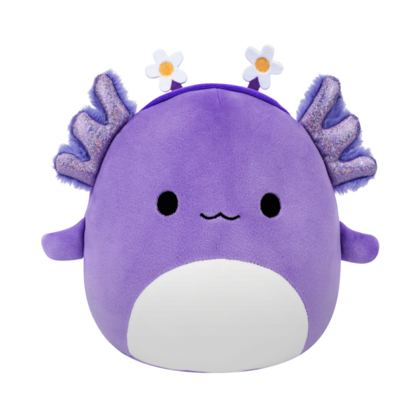 SQUISHMALLOWS Fialový axolotl s čelenkou - Monica