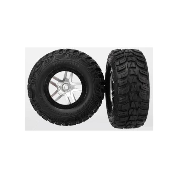 Traxxas koleso 2.2/3.0", disk SCT Split-Spoke saténový-čierny, pneu Kumho (2)