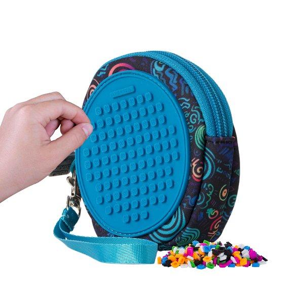 PIXIE CREW Taška kruh, modrá, Spiral magic, 50 pixelů