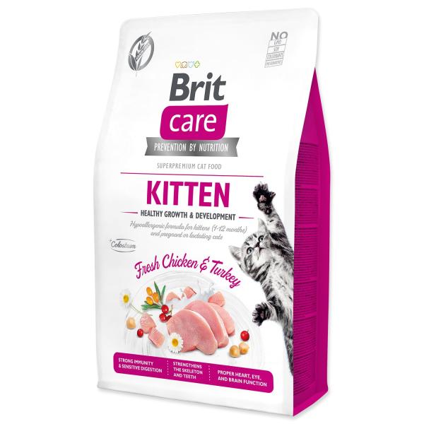 Krmivo Brit Care Cat Grain-Free Kitten Healthy Growth & Development 2kg