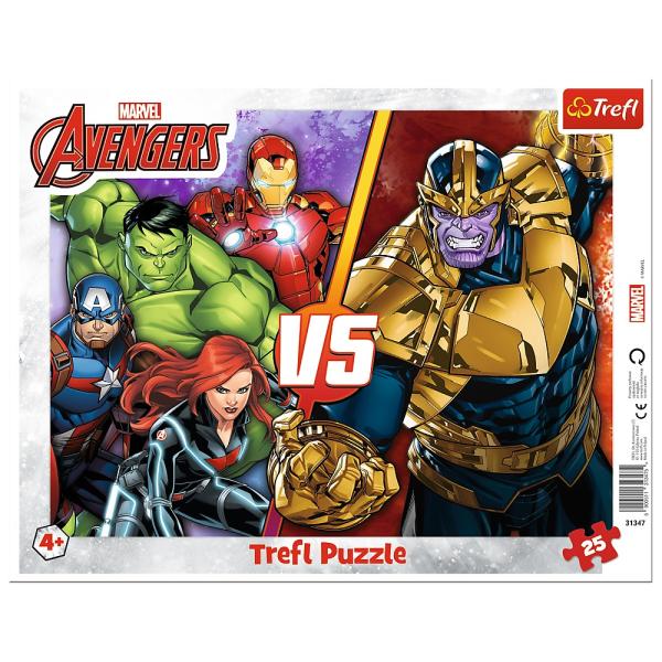 Trefl Puzzle Rámečkové 25 - Neporazitelný tým Avengerů / Disney Marvel The Avengers