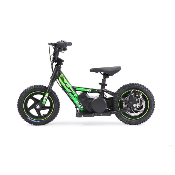 Dětské elektrické odrážedlo RIRIBIKE RTX3 24V (12”), zelené, Lithiová baterie, 100W motor