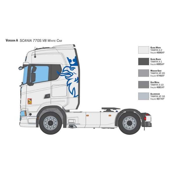 Model Kit truck 3965 – Scania S770 V8 „White Cab“ (1:24)