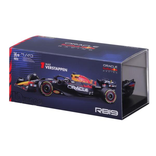 Bburago 1:43 RACE Formula F1 – Red Bull Racing RB20 (2024) #1 (Max Verstappen) – s řidičem